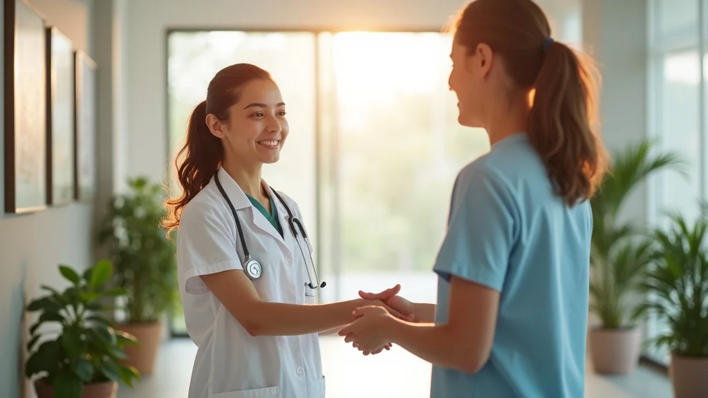 Physiotherapist at Calgary physiotherapy clinic welcoming a patient with empathy and kindness